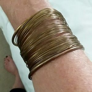 Gold cuff bracelet